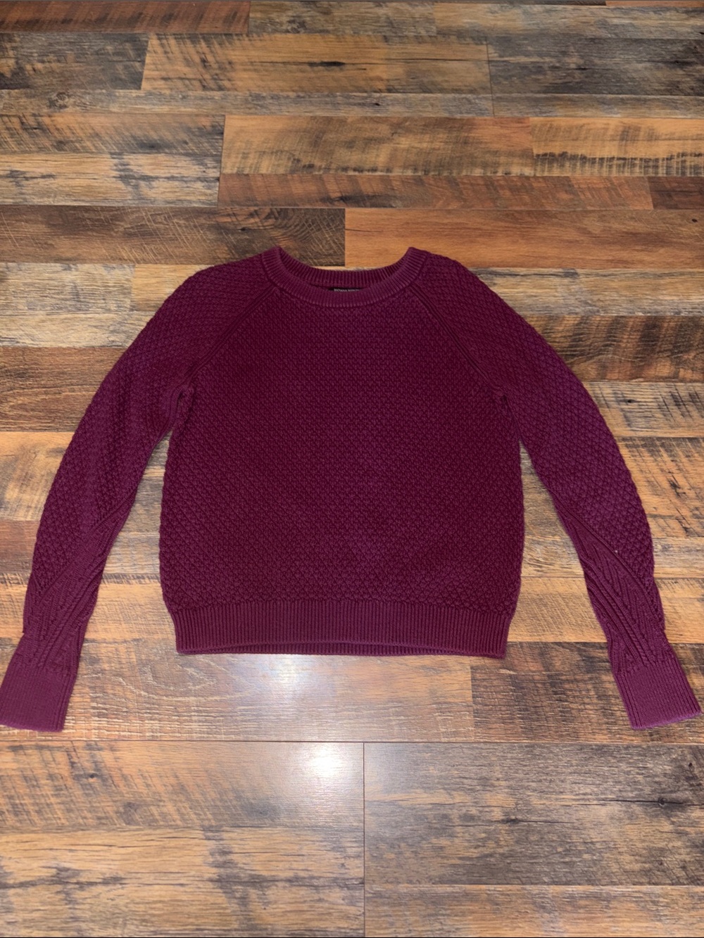 Banana Republic Women's Burgundy Knit Sweater - Classic Crewneck